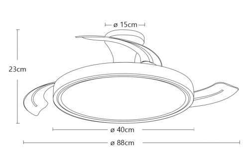 medidas de ventilador Kuper ALEMAR Ref 16029
