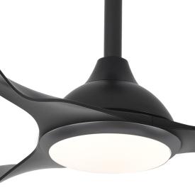 Ventilador Caiman Negro Fabrilamp - Motor DC. 89cm Ø. Luz LED