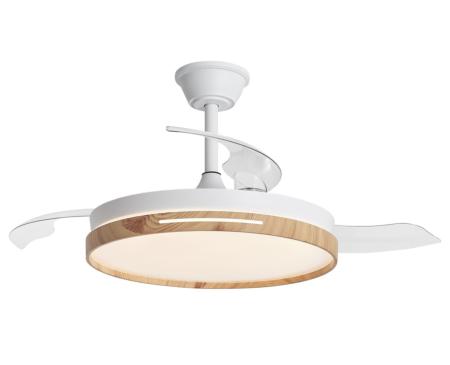 Ventilador Togo Blanco Madera Alemar - Aspas retractiles Ø50-107cm