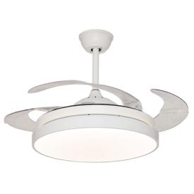 Ventilador Tegaluxe - Blanco aspas retractiles 90cm.Ø