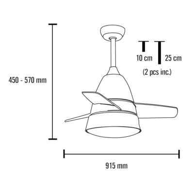 medidas ventilador Alize Mimax