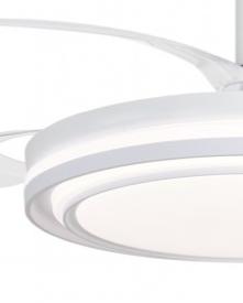 Ventilador KORFU Blanco - Motor DC. luz LED. Ø50-107CM.