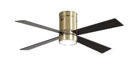 Ventilador BARINE Cuero Fabrilamp - Motor AC, luz LED Ø122cm