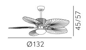 Ventilador COLLA Fabrilamp - Motor AC Ø132cm
