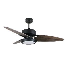 Ventilador Cross Negro Envejecido Fabrilamp - Motor DC Ø132cm