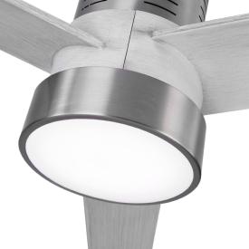 Ventilador Teo Niquel/Gris Fabrilamp - Motor DC, luz LED Ø139cm