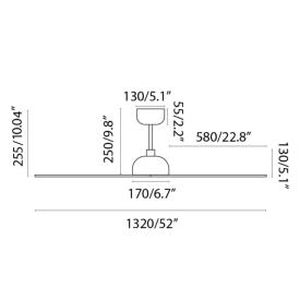 Ventilador GOTLAND FARO blanco - motor DC. Sin luz Ø132cm