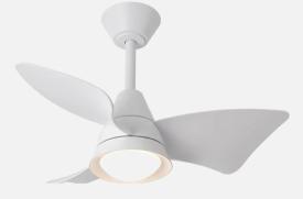 Ventilador Jaguar Blanco Fabrilamp - Motor DC. 96cm Ø. Luz LED