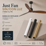 Barra accesorio ventilador Just Fan M y S Faro Barcelona