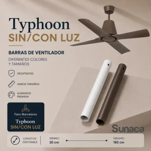 Barra accesorio ventilador Typhoon Faro Barcelona