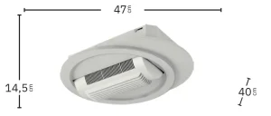 medidas de ventilador de techo plafón Abrila Camaleon