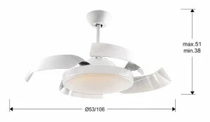 Medidas ventilador retráctil Schuller Enzo