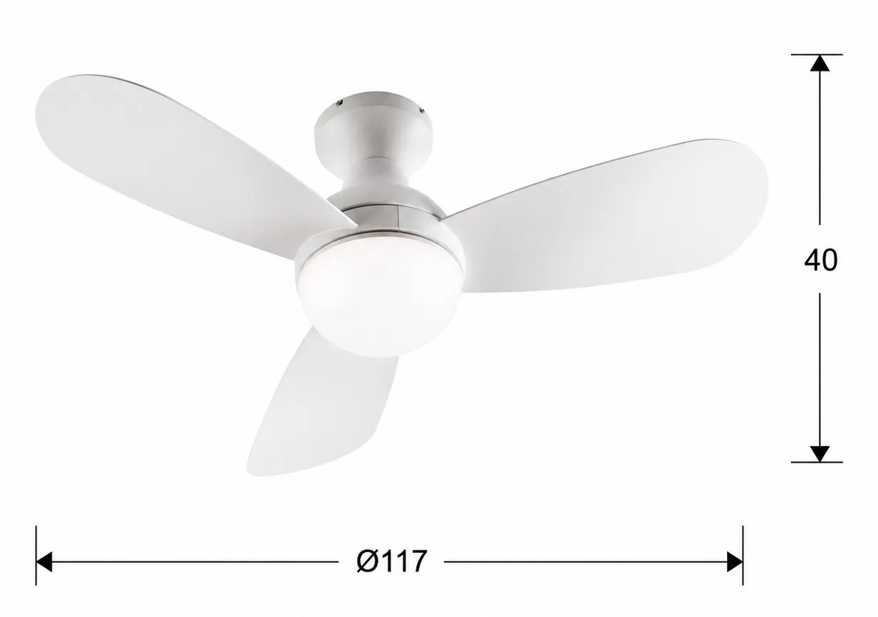 Medidas de Ventilador de techo Vito SCHULLER con luz