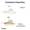 tonalidades-ventilador-mantra-alaska-mini Ventilador Mantra Alaska MINI Blanco y madera Luz LED 43-91 cm