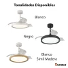 tonalidades-ventilador-mantra-mistral-mini Ventilador retráctil Mantra Mistral MINI Negro Luz LED 45-91 cm