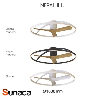 Ventilador de techo Mantra Nepal II Blanco Luz LED 100 cm