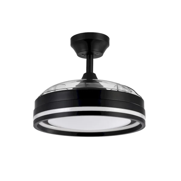 Ventilador retráctil Abrila Cerrato negro motor DC