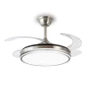 ventilador-de-techo-aspas-retractiles-4-aspas-motor-dc-luz-led-niquel Ventilador retráctil P&B Ambra L niquel motor DC luz Led