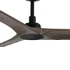 Ventilador de techo Faro Barcelona Heywood S negro aspa nogal oscuro v25