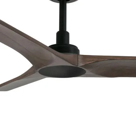 Ventilador de techo Faro Barcelona Heywood S negro aspa nogal oscuro v25