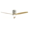 Ventilador de techo Abrila Aguilon níquel haya luz LED 132 cm