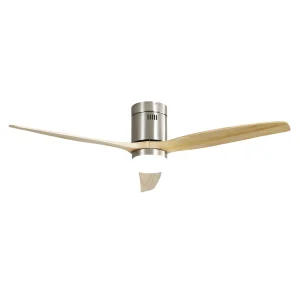 ventilador-techo-abrila-aguilon-led-motor-dc-3-aspas-madera-haya-128291342 Ventilador de techo Abrila Aguilon níquel haya luz LED 132 cm
