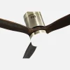 Ventilador Abrila Aguilon Oro envejecido roble luz LED 132 cm