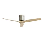 Ventilador de techo Abrila Aguilon níquel madera sin luz 132 cm