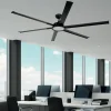 Ventilador de techo Abrila Almanzor negro luz LED 214 cm