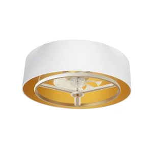 Ventilador de techo Abrila Anuska Oro blanco luz LED 70 cm