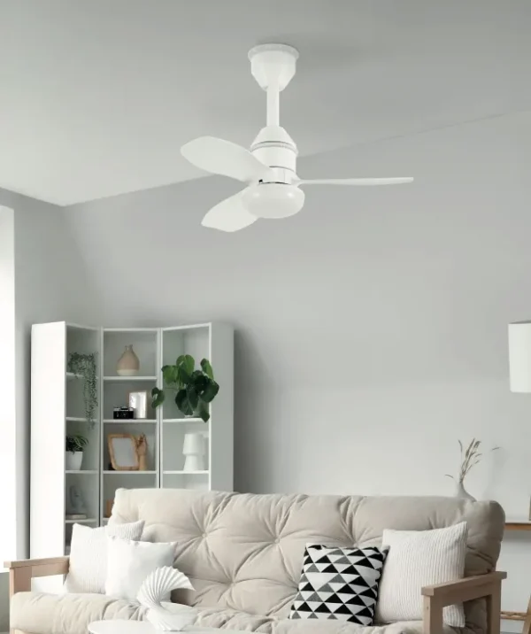 Ventilador de techo Abrila Asaf blanco luz LED 62 cm
