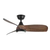 Ventilador de techo Abrila Atomo negro madera luz LED 91 cm