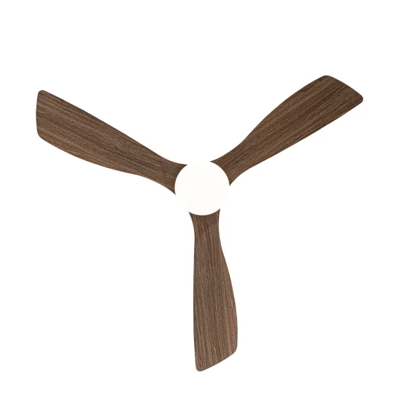 Ventilador de techo Abrila Azabache negro roble luz LED 121 cm