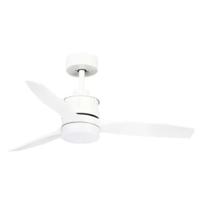 Ventilador de techo Abrila Barrax blanco luz LED 106 cm