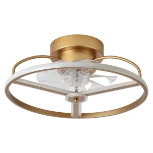 Ventilador de techo Abrila Bora Oro luz LED 50 cm