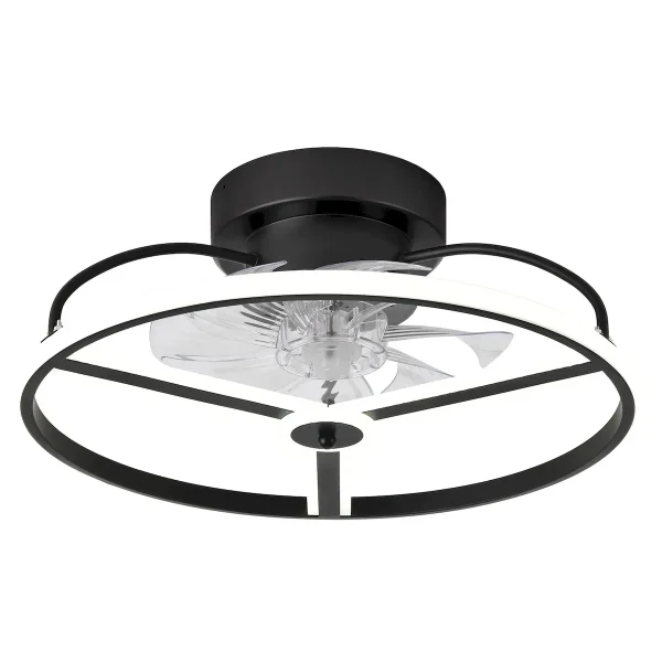 ventilador-techo-abrila-bora-led-motor-dc-mando-negro-182791309 Ventilador de techo Abrila Bora negro luz LED 50 cm