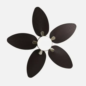 Ventilador de techo Borasco Abrila níquel luz led
