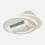 Ventilador de techo Abrila Camaleón blanco luz LED 47 cm