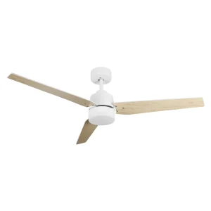 Ventilador de techo Abrila Captus blanco haya luz LED 132 cm