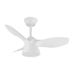 Ventilador de techo Abrila Cubico blanco luz LED 82 cm