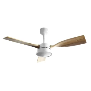 ventilador-techo-abrila-estio-led-motor-dc-3-aspas-madera-madera-clara-212291368 Ventilador de techo Abrila Estio blanco madera luz LED 132 cm