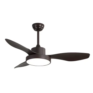 ventilador-techo-abrila-hayate-led-motor-dc-3-aspas-128591302 Ventilador de techo Abrila Hayate marrón luz LED 120 cm