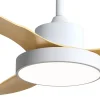 Ventilador de techo Abrila Hayate blanco haya luz LED 120 cm