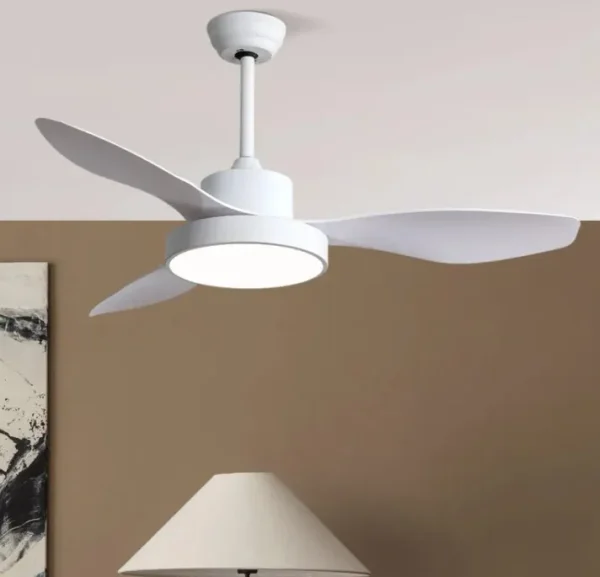 Ventilador de techo Abrila Hayate blanco luz LED 120 cm