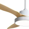 Ventilador de techo Abrila Hayate blanco haya luz LED 120 cm