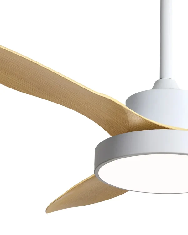 Ventilador de techo Abrila Hayate blanco haya luz LED 120 cm