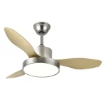 Ventilador de techo Abrila Hayate Mini níquel haya luz LED 97 cm
