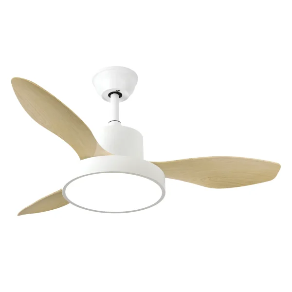 Ventilador de techo Abrila Hayate Mini blanco haya luz LED 97 cm