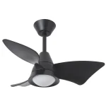 Ventilador de techo Abrila Jaguar negro luz LED 96 cm