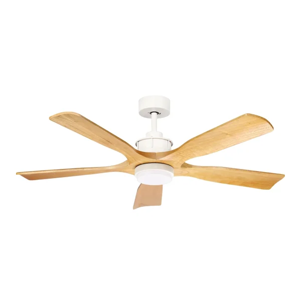 ventilador-techo-abrila-letur-led-motor-dc-5-aspas-madera-madera-clara-261691568 Ventilador de techo Abrila Letur blanco madera luz LED 132 cm